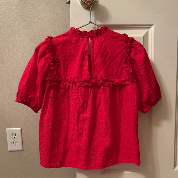 Design History Red Ruffled Blouse - Picture 4 of 5